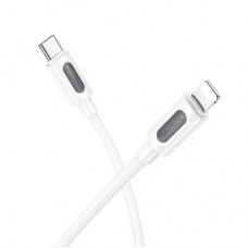 Дата кабель USB-C to Lightning 1.0m PD silicone BX114 Structure white BOROFONE (6941991116834) - Фото