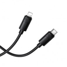 Дата кабель USB-C to Lightning 1.0m PD30W silicone BX123 Leya black BOROFONE (6941991124174) - Фото