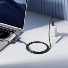 Дата кабель USB-C to Lightning 1.0m PD30W silicone BX123 Leya black BOROFONE (6941991124174) - Фото