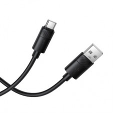 Дата кабель USB 2.0 AM to USB-C 1.0m silicone BX123 Leya black BOROFONE (6941991124211) - Фото