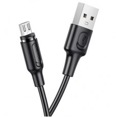 Дата кабель USB 2.0 AM to Micro 5P 1.0m 2.4A magnetic BX41 black BOROFONE (6931474738455) - Фото