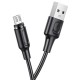 Дата кабель USB 2.0 AM to Micro 5P 1.0m 2.4A magnetic BX41 black BOROFONE (6931474738455)