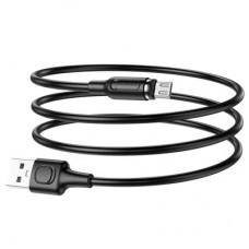 Дата кабель USB 2.0 AM to Micro 5P 1.0m 2.4A magnetic BX41 black BOROFONE (6931474738455) - Фото