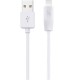 Дата кабель USB 2.0 AM to Lightning 2.0m 2.4A X1 white HOCO (6957531032014)