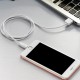 Дата кабель USB 2.0 AM to Lightning 2.0m 2.4A X1 white HOCO (6957531032014)