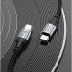 Дата кабель USB-C to USB-C 1.0m 3A nylon X102 black HOCO (6942007608787)