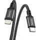 Дата кабель USB-C to Lightning 1.0m 3A 20W nylon X14 black HOCO (6931474752192) Дата кабель USB-C to Lightning 1.0m 3A 20W nylon X14 black HOCO (6931474752192)