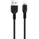 Дата кабель USB 2.0 AM to Lightning 2.0m 2A X20 black HOCO (6957531068860)