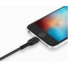Дата кабель USB 2.0 AM to Lightning 2.0m 2A X20 black HOCO (6957531068860) - Фото