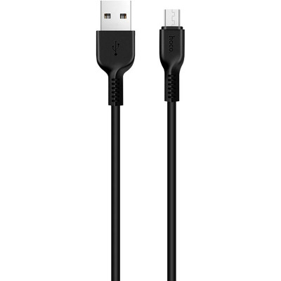 Дата кабель USB 2.0 AM to Micro 5P 3.0m 2A X20 black HOCO (6957531068945)