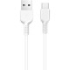 Дата кабель USB 2.0 AM to USB-C 3.0m 2A X20 white HOCO (6957531068976)