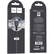 Дата кабель USB 2.0 AM to USB-C 2.0m 3A X20 black HOCO (6957531068907) - Фото
