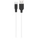 Дата кабель USB 2.0 AM to USB-C 2.0m 3A silicone X21 Plus black+white HOCO (6931474713889)