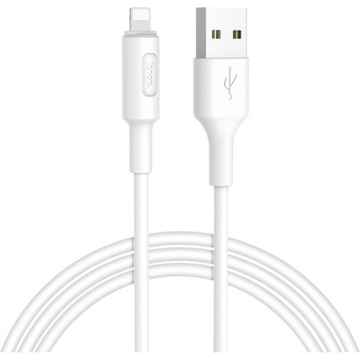 Дата кабель USB 2.0 AM to Lightning 1.0m 2A X25 white HOCO (6957531080114)
