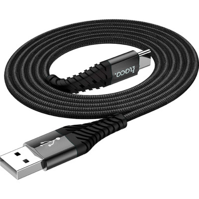 Дата кабель USB 2.0 AM to USB-C 1.0m X38 Cool black HOCO (6931474710567)
