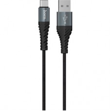Дата кабель USB 2.0 AM to USB-C 1.0m X38 Cool black HOCO (6931474710567) - Фото