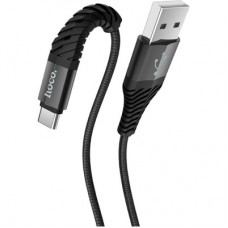 Дата кабель USB 2.0 AM to USB-C 1.0m X38 Cool black HOCO (6931474710567) - Фото