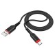 Дата кабель USB 2.0 AM to USB-C 1.0m 3A nylon X59 black HOCO (6931474744920) Дата кабель USB 2.0 AM to USB-C 1.0m 3A nylon X59 black HOCO (6931474744920)
