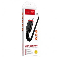 Дата кабель USB 2.0 AM to USB-C 1.0m 3A nylon X59 black HOCO (6931474744920) - Фото