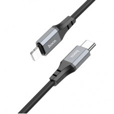 Дата кабель USB-C to Lightning 1.0m PD silicone X86 black HOCO (6931474777898) - Фото
