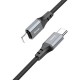 Дата кабель USB-C to Lightning 1.0m PD silicone X86 black HOCO (6931474777898)