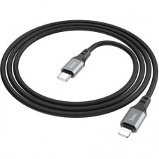 Дата кабель USB-C to Lightning 1.0m PD silicone X86 black HOCO (6931474777898) - Фото