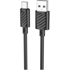 Дата кабель USB 2.0 AM to USB-C 1.0m X88 Gratified black HOCO (6931474783349) - Фото