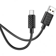 Дата кабель USB 2.0 AM to USB-C 1.0m X88 Gratified black HOCO (6931474783349) - Фото