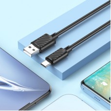 Дата кабель USB 2.0 AM to USB-C 1.0m X88 Gratified black HOCO (6931474783349) - Фото