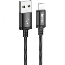 Дата кабель USB 2.0 AM to Lightning 3.0m X91 Radiance black HOCO (6931474788702) - Фото