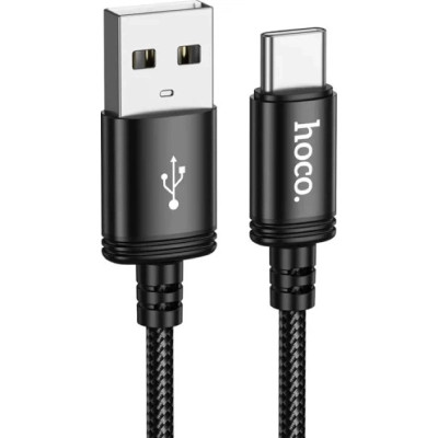 Дата кабель USB 2.0 AM to USB-C 3.0m X91 Radiance black HOCO (6931474788726)
