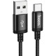 Дата кабель USB 2.0 AM to USB-C 3.0m X91 Radiance black HOCO (6931474788726)