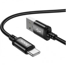 Дата кабель USB 2.0 AM to USB-C 3.0m X91 Radiance black HOCO (6931474788726) - Фото