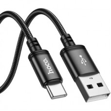 Дата кабель USB 2.0 AM to USB-C 3.0m X91 Radiance black HOCO (6931474788726) - Фото