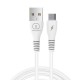 Дата кабель USB 2.0 AM to USB-C 1.0m 2.4A X195 white WUW (WUW-X195TC)