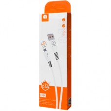 Дата кабель USB 2.0 AM to USB-C 1.0m 2.4A X195 white WUW (WUW-X195TC) - Фото