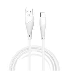 Дата кабель USB 2.0 AM to USB-C 1.0m 2.4A X196 white WUW (6972573335589) - Фото