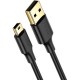 Дата кабель USB 2.0 AM to Mini 5P 3.0m 2A PVC black Ugreen (UGR-10386)