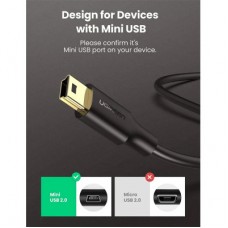 Дата кабель USB 2.0 AM to Mini 5P 3.0m 2A PVC black Ugreen (UGR-10386) Дата кабель USB 2.0 AM to Mini 5P 3.0m 2A PVC black Ugreen (UGR-10386) - Фото