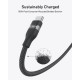 Дата кабель USB-C to USB-C 1.8m 240W upcycled-braided black Anker (A82E2H12) Дата кабель USB-C to USB-C 1.8m 240W upcycled-braided black Anker (A82E2H12)