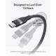 Дата кабель USB-C to USB-C 1.8m 240W upcycled-braided black Anker (A82E2H12) Дата кабель USB-C to USB-C 1.8m 240W upcycled-braided black Anker (A82E2H12)
