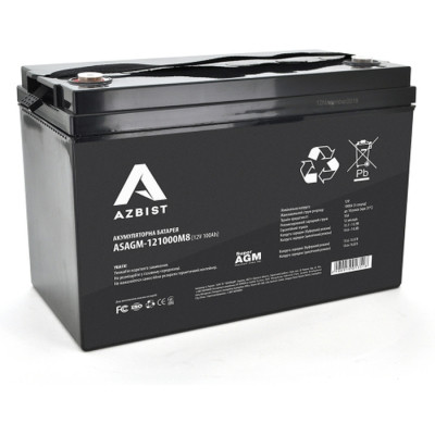 Батарея до ДБЖ AZBIST 12 V 100 Ah Super AGM (ASAGM-121000M8)