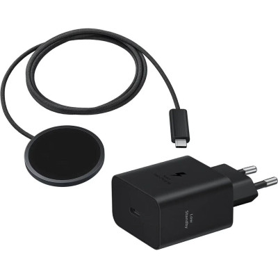 Зарядний пристрій Samsung Magnetic Wireless Qi2.2 25 W 1.5 m + Adapter USB-C PD45W dark gray (EP-P2900TBEGWW)