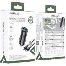 Зарядний пристрій Acefast 1xUSB-C PD95W + 1xUSB gray (6974316285304) - Фото
