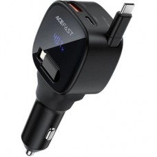 Зарядное устройство Acefast 1xUSB-C PD95W + telescopic cable USB-C black (6974316285946)