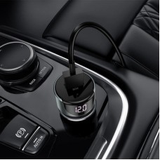 Зарядний пристрій HOCO 1xUSB-C PD20W + 1xUSB QC 3.0 car adapter Z42 black (6931474742544) - Фото