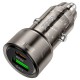 Зарядное устройство HOCO 1xUSB-C PD38W + 1xUSB car adapter transparent Z52 black (6942007601740)