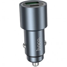 Зарядний пристрій HOCO 1xUSB-C PD30W + 1xUSB QC 3.0 48 W car adapter Z60 gray (6942007642095) - Фото