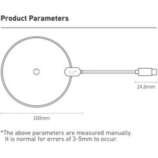 Зарядний пристрій Baseus Wireless Qi 15 W + cable USB-C 1.5m (CCED000001) - Фото