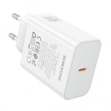 Зарядний пристрій BOROFONE BA109A USB-C PD40W white (6941991126888) Зарядний пристрій BOROFONE BA109A USB-C PD40W white (6941991126888) - Фото